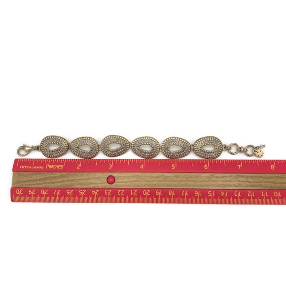 Lucky Brand 2 Tone Pave Link Bracelet - Picture 6 of 6